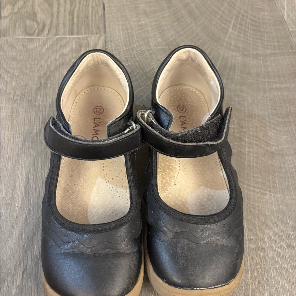 L'Amour Black Girls Mary Jane Velcro Dress Shoes